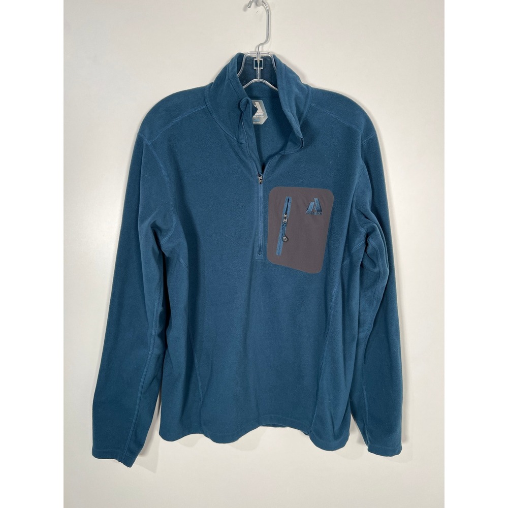 Eddie Bauer First Ascent Mens Blue Quarter Zip Fleece Pullover Gorpcore Medium